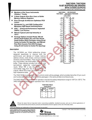 74AC16244DLG4 datasheet  